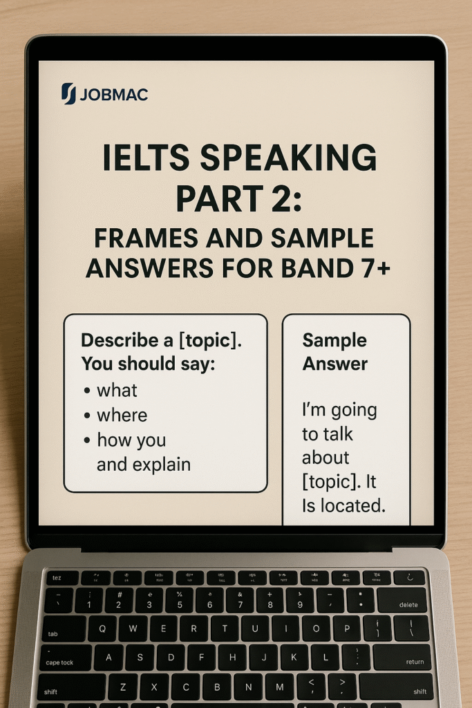 IELTS Speaking Part 2: Frames and Sample Answers for Band 7+