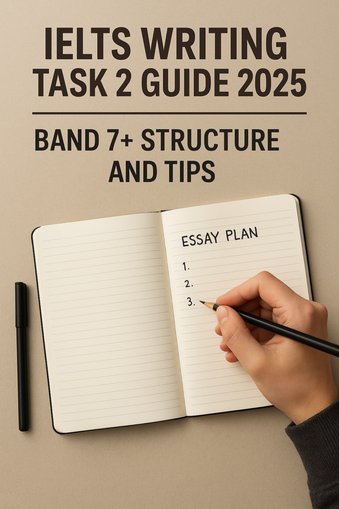 IELTS Writing Task 2 Guide 2025: Band 7+ Structure and Tips
